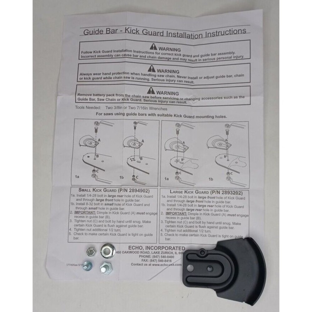 Echo Genuine OEM Guide Bar Kick Guard, 2894902